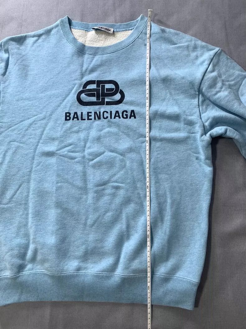 Balenciaga Balenciaga Logo Blue Sweatshirt Size US S / EU 44-46 / 1 - 8 Thumbnail