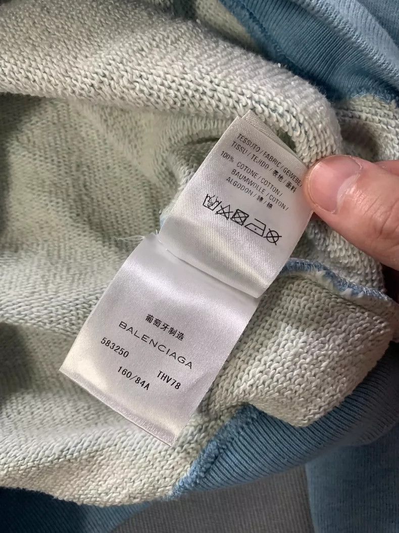 Balenciaga Balenciaga Logo Blue Sweatshirt Size US S / EU 44-46 / 1 - 5 Thumbnail