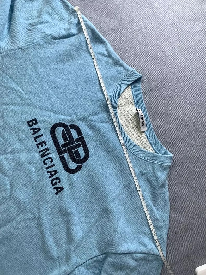 Balenciaga Balenciaga Logo Blue Sweatshirt Size US S / EU 44-46 / 1 - 7 Thumbnail