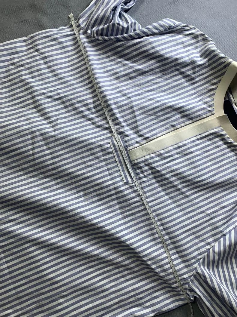 Juun.J White and Blue Striped Round Neck Shirt Size US M / EU 48-50 / 2 - 7 Thumbnail