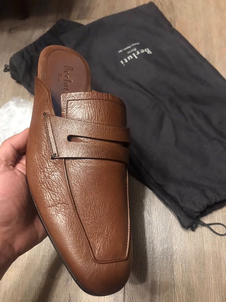 Berluti Berluti Leather Slide Slippers Size 43 Size US 10 / EU 43 - 7 Thumbnail