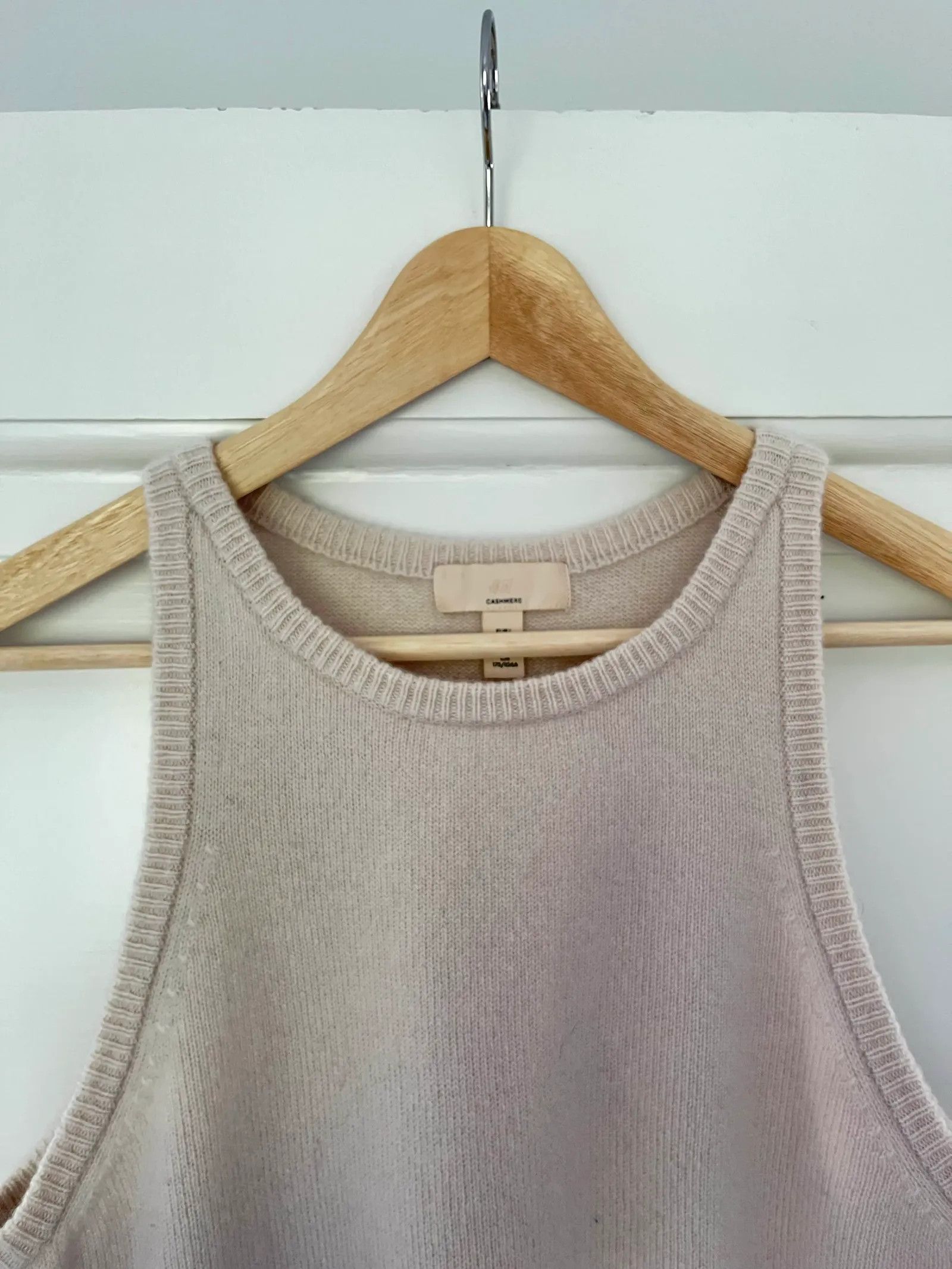 H&M H&M Tanktop i kashmir, cremevit Top Size L / US 10 / IT 46 - 2 Thumbnail