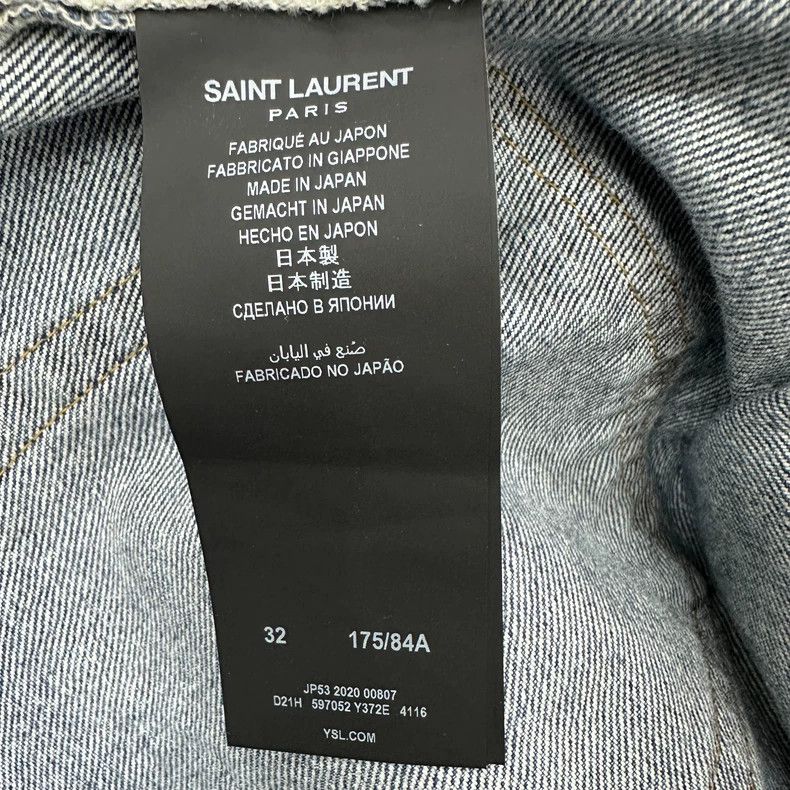 Saint Laurent Paris Saint Laurent Blue Wash Slim Fit Jeans Size US 32 / EU 48 - 4 Thumbnail
