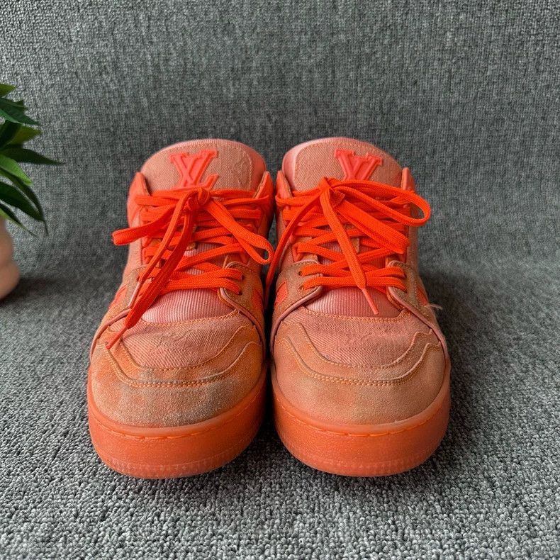 Louis Vuitton LOUIS VUITTON LV Trainer Fashion Sneakers Orange Size US 9.5 / EU 42-43 - 2 Thumbnail