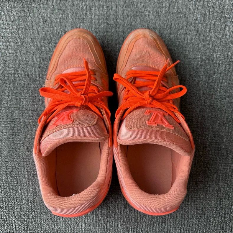 Louis Vuitton LOUIS VUITTON LV Trainer Fashion Sneakers Orange Size US 9.5 / EU 42-43 - 4 Thumbnail