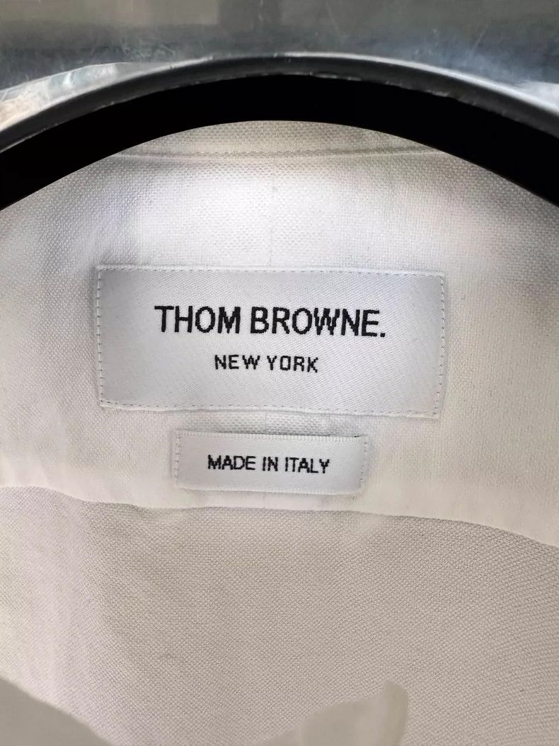 Thom Browne Thom Browne Classic Stripe Button-Up Shirt Size US L / EU 52-54 / 3 - 3 Thumbnail