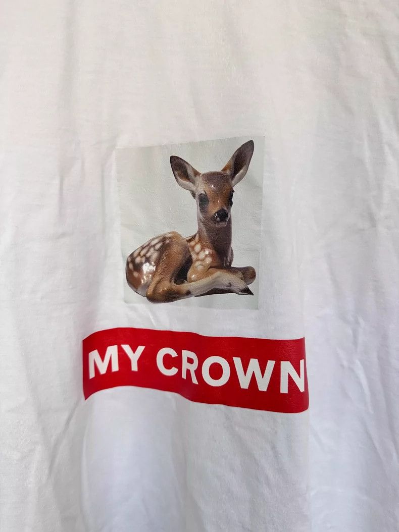 Burberry Burberry White T-Shirt with Deer Print Size US XS / EU 42 / 0 - 2 Thumbnail