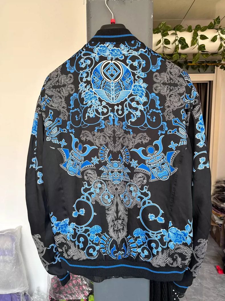 Versace Versace Blue Floral Reversible Jacket Size US XXL / EU 58 / 5 - 3 Thumbnail