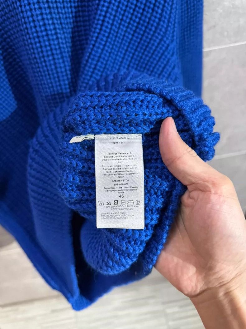 Moncler Bottega Veneta Thick Blue Wool Sweater Size US L / EU 52-54 / 3 - 4 Thumbnail