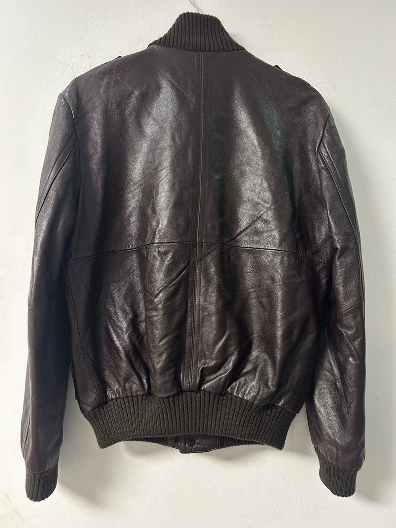 Ermenegildo Zegna ZEGNA Brown Napa Lambskin Leather Jacket Size US L / EU 52-54 / 3 - 2 Thumbnail