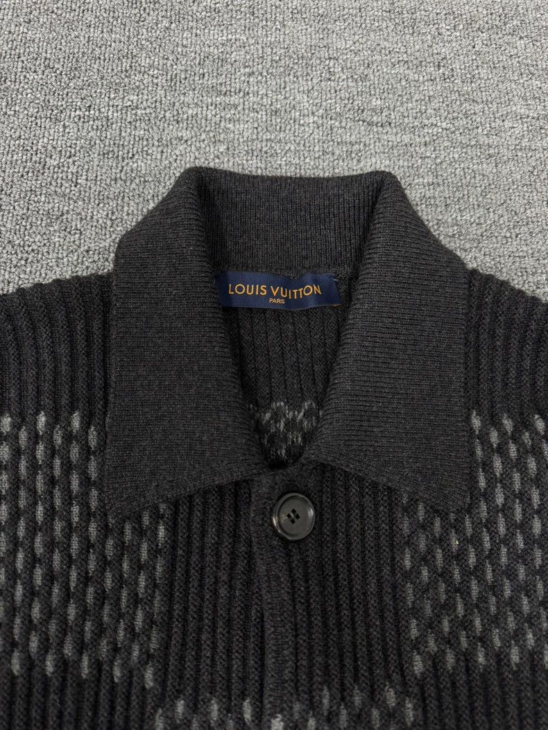 Louis Vuitton Louis Vuitton Black Checkered Cardigan Size US L / EU 52-54 / 3 - 3 Thumbnail