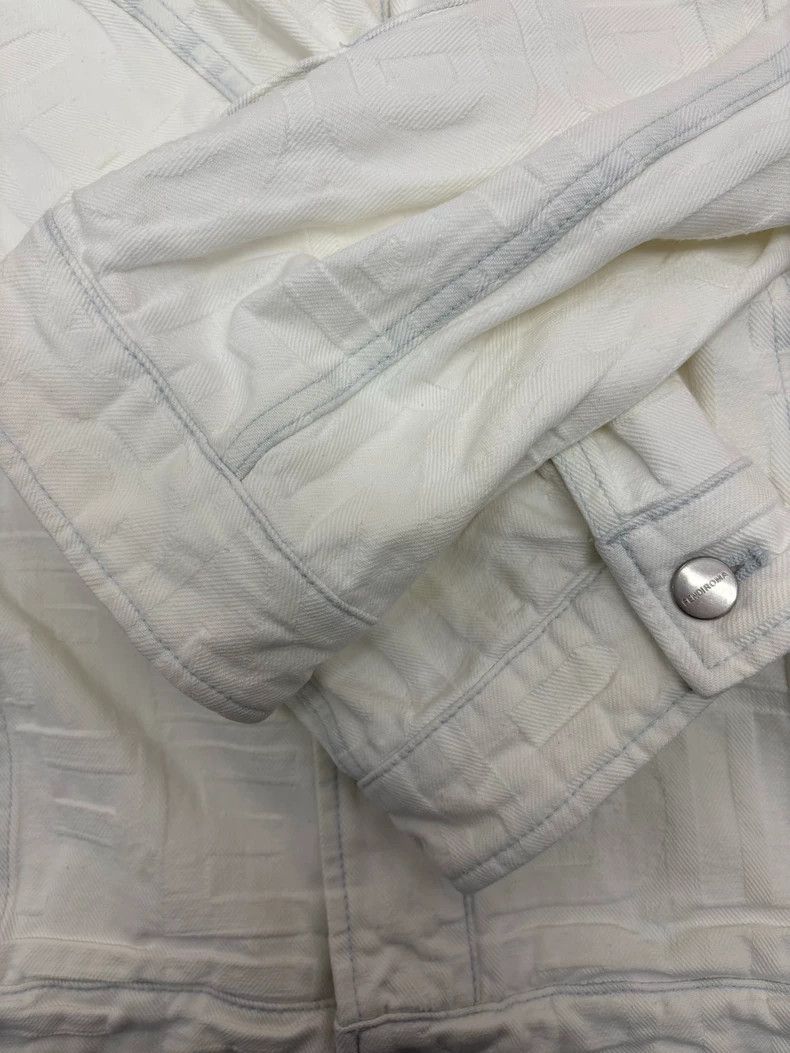 Fendi Fendi White Logo Denim Jacket Size US L / EU 52-54 / 3 - 3 Thumbnail