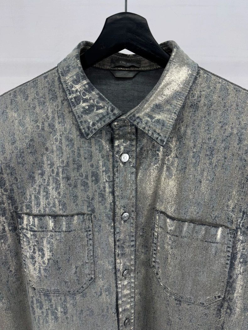 Dior Dior Shimmery Button Up Shirt Jacket Size US L / EU 52-54 / 3 - 3 Thumbnail