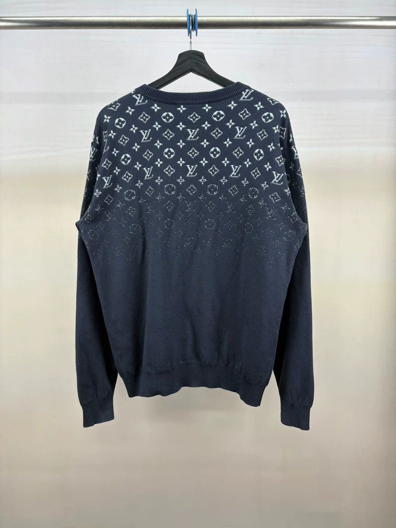 Louis Vuitton Louis Vuitton Black Gradient Logo Knit Sweater Size US M / EU 48-50 / 2 - 2 Thumbnail