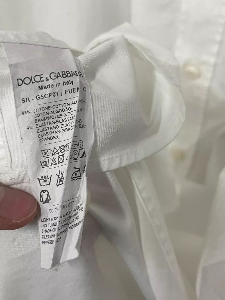 Dolce & Gabbana Dolce & Gabbana Long Sleeve White Shirt Size US M / EU 48-50 / 2 - 6 Thumbnail