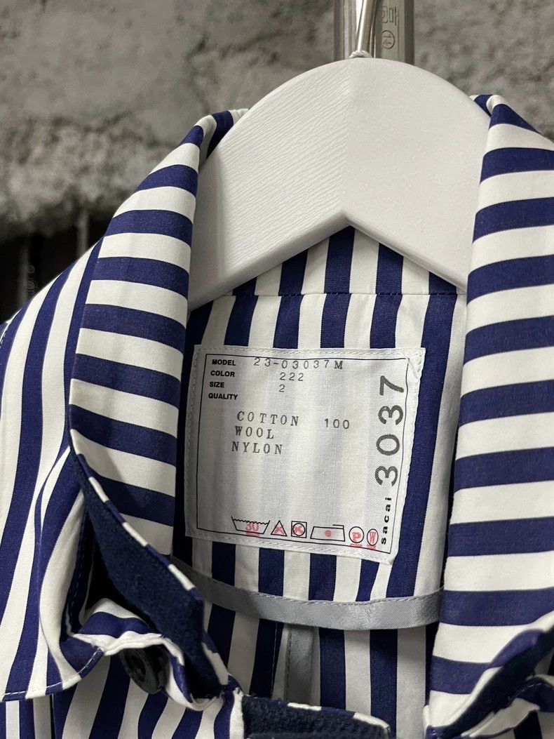 Sacai Sacai Striped Jacket Outerwear Size 2 Size US S / EU 44-46 / 1 - 6 Thumbnail