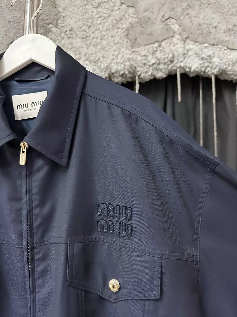 Miu Miu Miu Miu Navy Jacket with Front Pockets Size US M / EU 48-50 / 2 - 5 Thumbnail