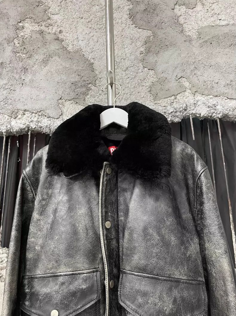 Diesel Vintage Boxy Leather Jacket by Diesel Size US L / EU 52-54 / 3 - 3 Thumbnail
