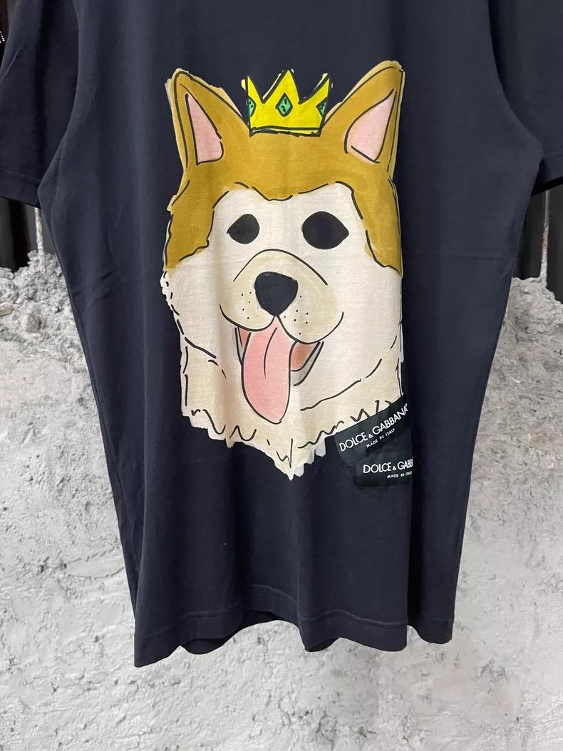 Dolce & Gabbana Dolce Gabbana Short Sleeve Dog T-Shirt Size US L / EU 52-54 / 3 - 5 Thumbnail