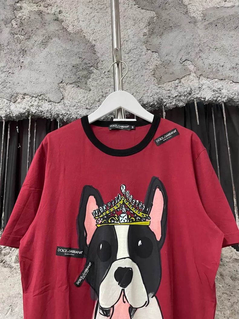 Dolce & Gabbana Dolce Gabbana Short Sleeve Dog Print Tee Size US L / EU 52-54 / 3 - 4 Thumbnail