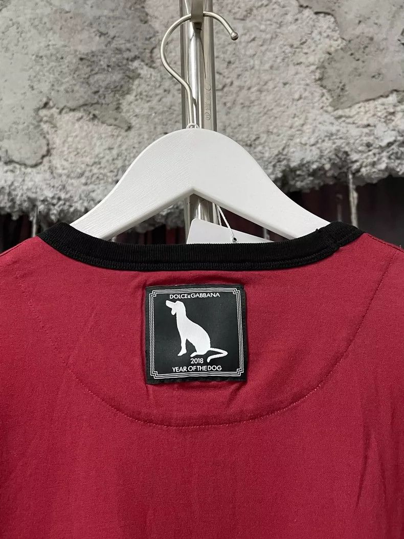 Dolce & Gabbana Dolce Gabbana Short Sleeve Dog Print Tee Size US L / EU 52-54 / 3 - 3 Thumbnail
