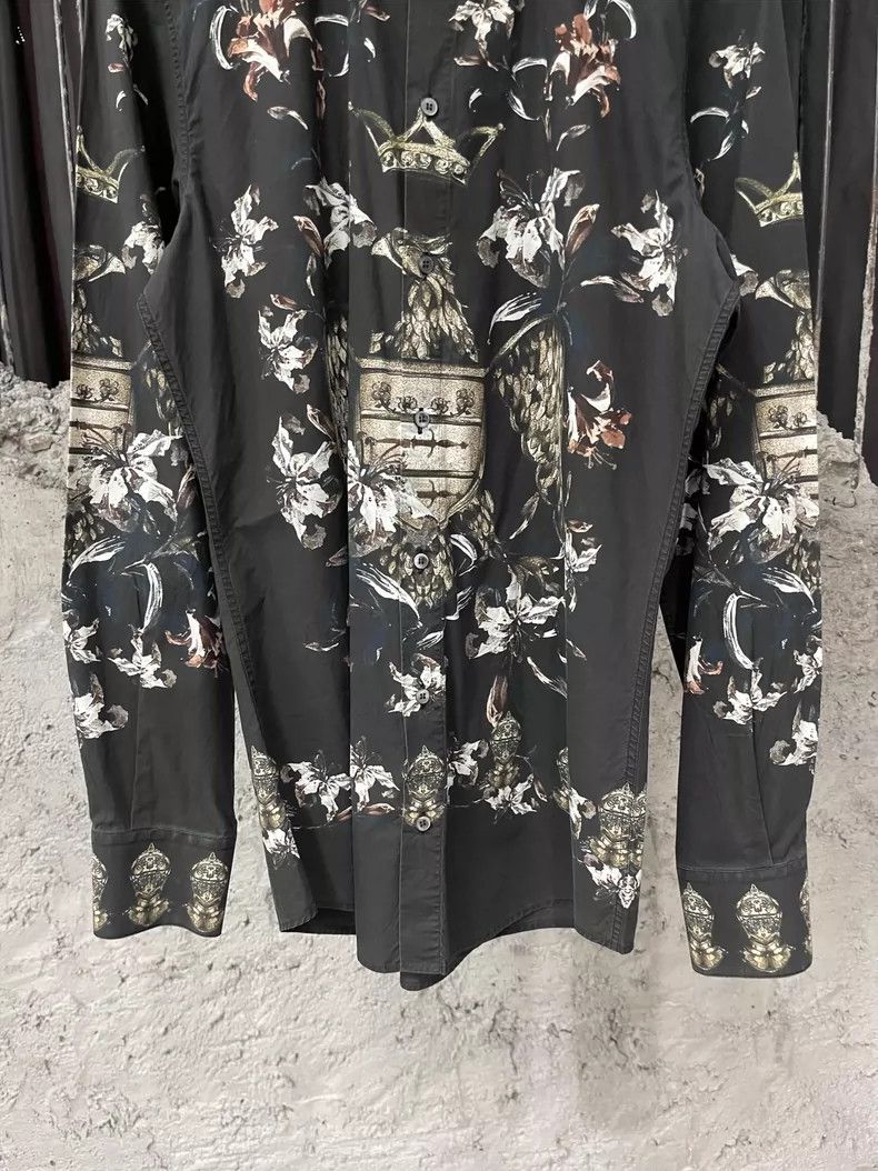 Dolce & Gabbana Dolce Gabbana Long Sleeve Shirt with Floral Design Size US M / EU 48-50 / 2 - 4 Thumbnail