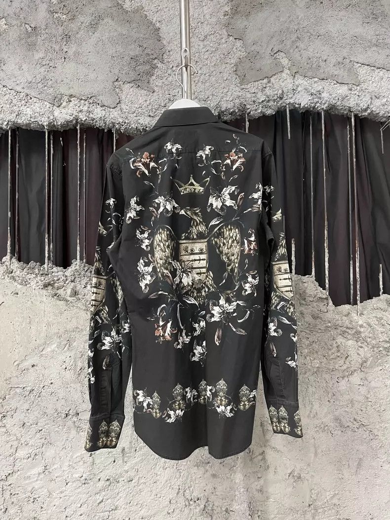 Dolce & Gabbana Dolce Gabbana Long Sleeve Shirt with Floral Design Size US M / EU 48-50 / 2 - 2 Thumbnail