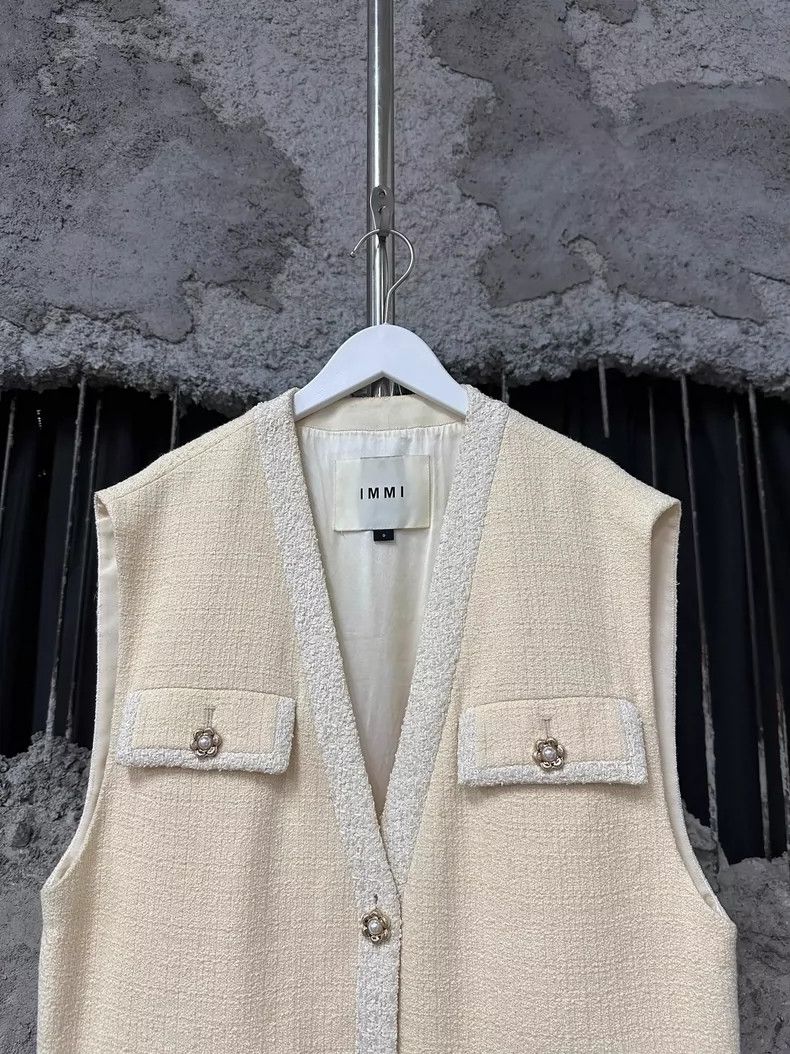 Moncler Immi Beige Vest with Pockets and Buttons Size US XXS / EU 40 - 3 Thumbnail