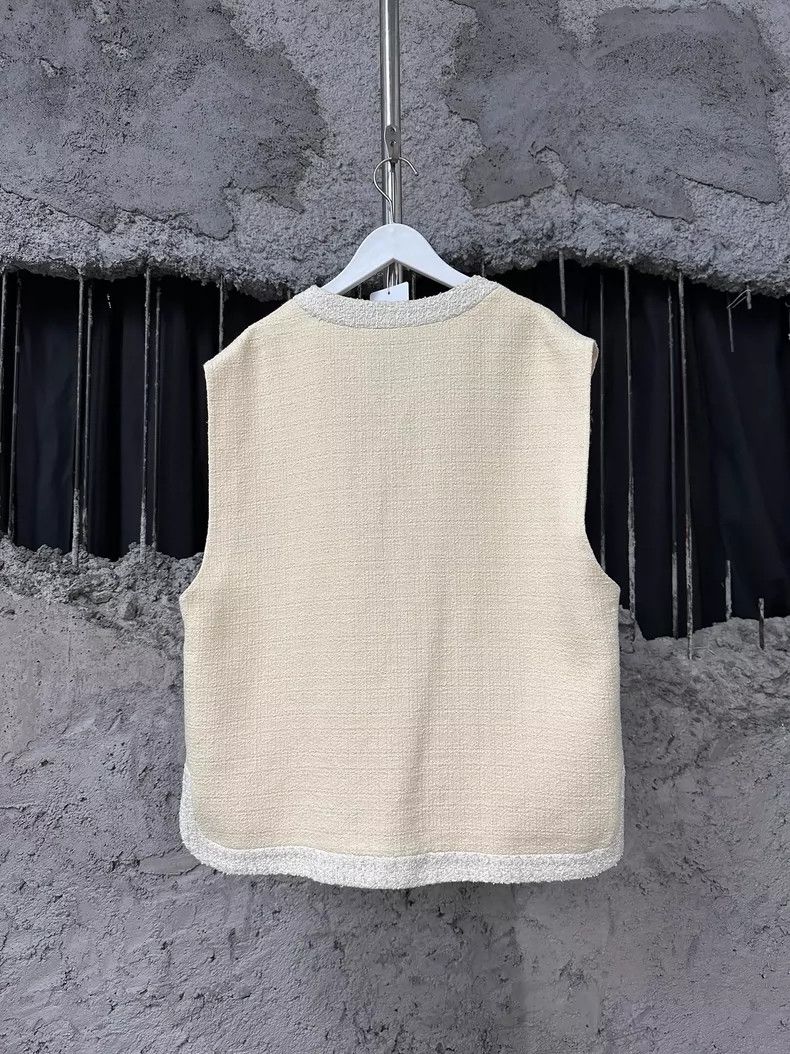 Moncler Immi Beige Vest with Pockets and Buttons Size US XXS / EU 40 - 2 Thumbnail
