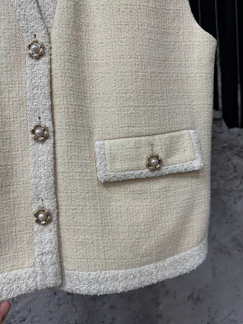Moncler Immi Beige Vest with Pockets and Buttons Size US XXS / EU 40 - 5 Thumbnail