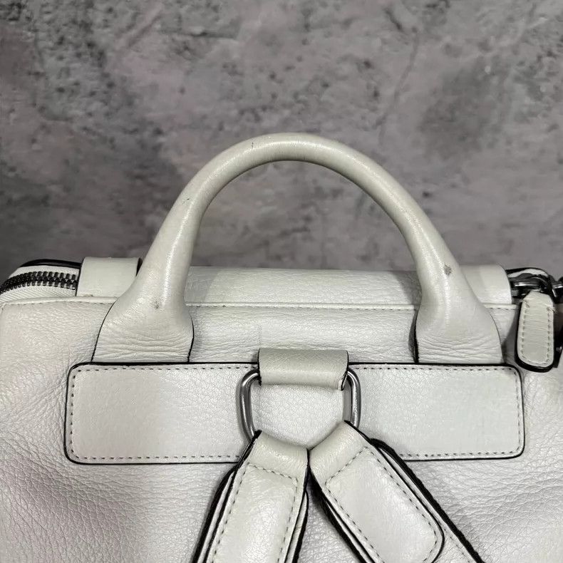 Emporio Armani Armani Leather Backpack with White Finish Size ONE SIZE - 6 Thumbnail