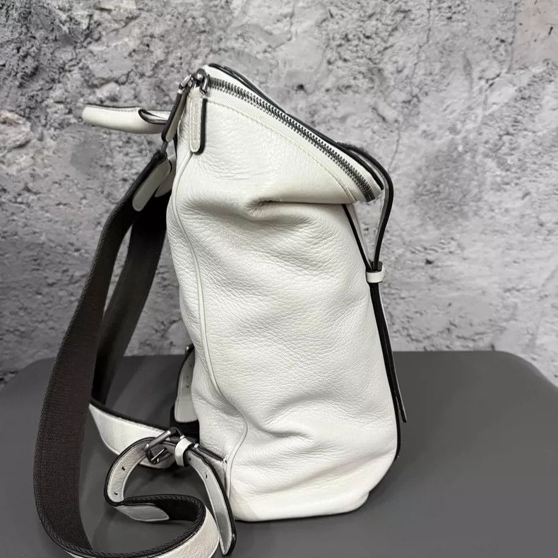 Emporio Armani Armani Leather Backpack with White Finish Size ONE SIZE - 3 Thumbnail