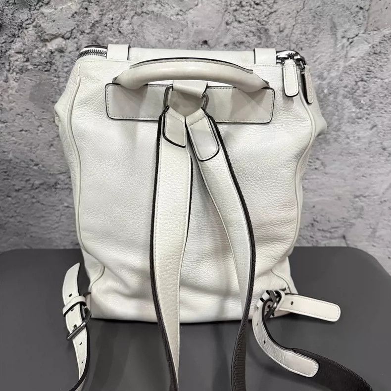 Emporio Armani Armani Leather Backpack with White Finish Size ONE SIZE - 2 Thumbnail