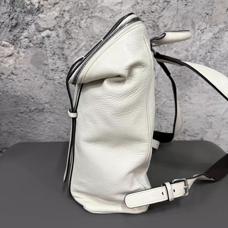 Emporio Armani Armani Leather Backpack with White Finish Size ONE SIZE - 4 Thumbnail
