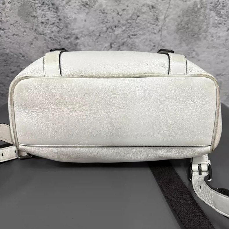 Emporio Armani Armani Leather Backpack with White Finish Size ONE SIZE - 5 Thumbnail
