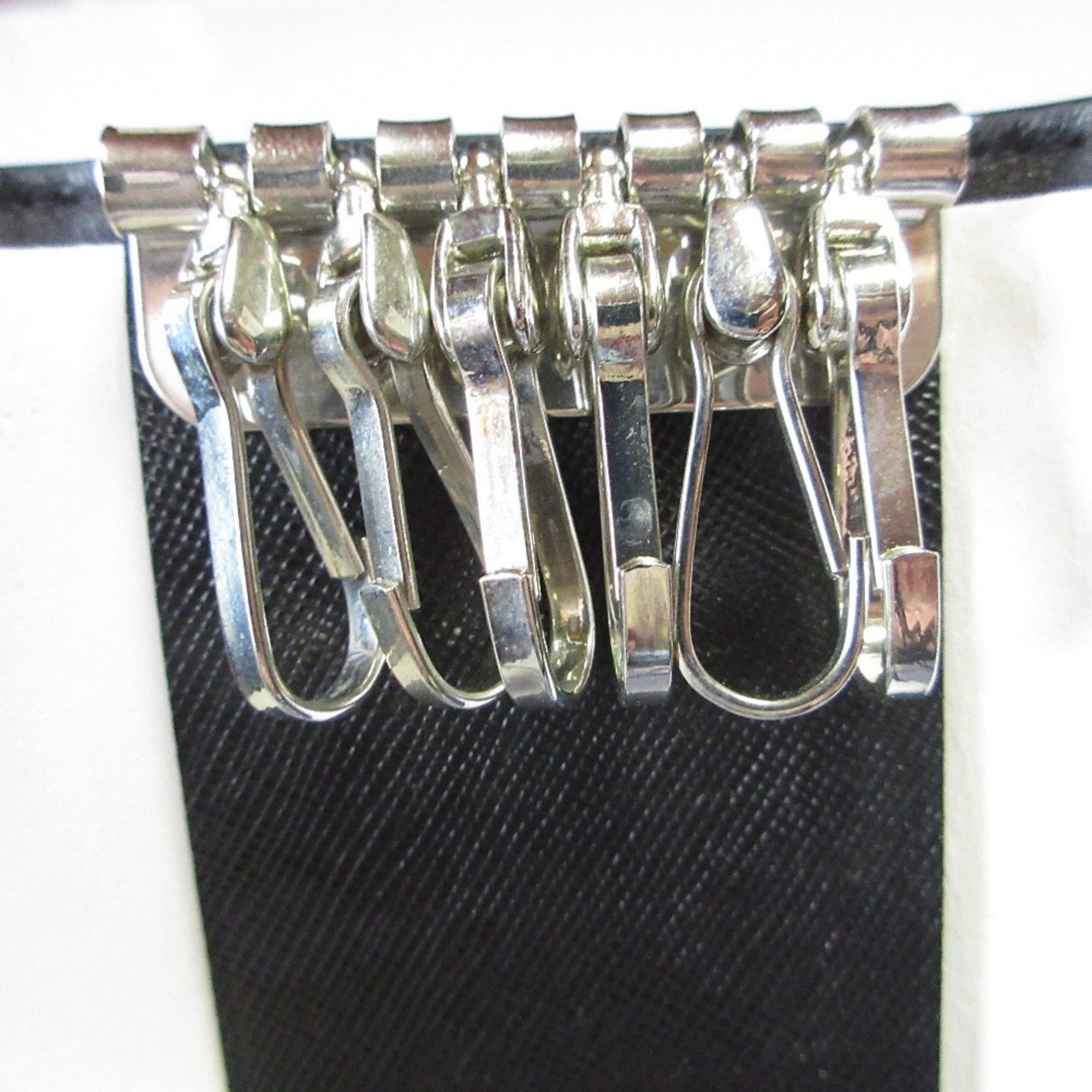 Marni MARNI Bicolor Leather 6-ring Key Case Orange Green Silver Hardware Women's Size ONE SIZE - 5 Thumbnail
