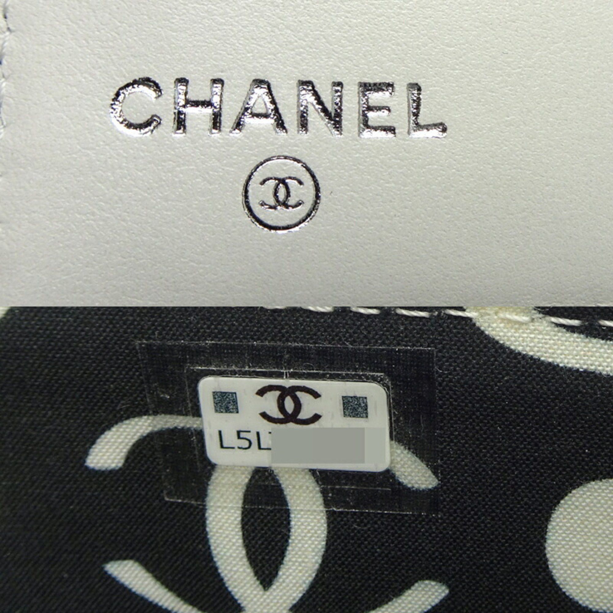 Chanel Chanel Long Wallet Women's Tri-fold AP3051 Caviar Skin White Size ONE SIZE - 6 Thumbnail