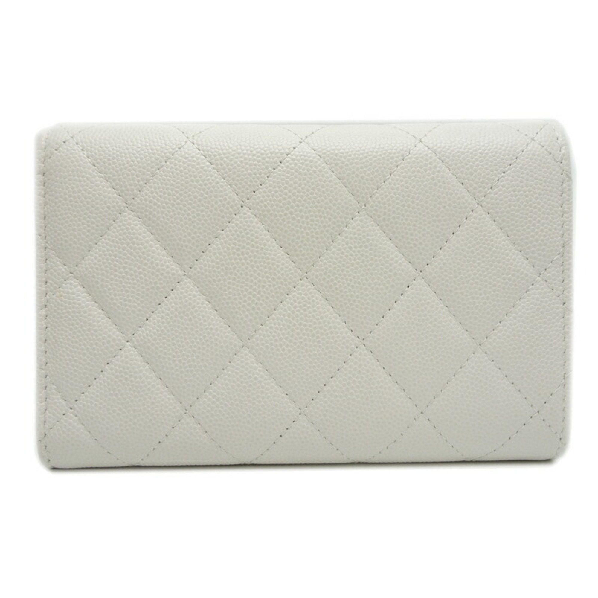 Chanel Chanel Long Wallet Women's Tri-fold AP3051 Caviar Skin White Size ONE SIZE - 2 Thumbnail