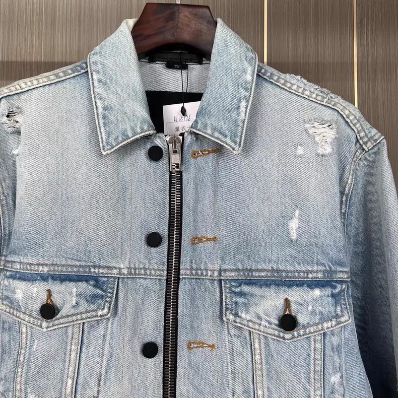 Alexander Wang Alexander Wang Washed Distressed Denim Jacket Size US S / EU 44-46 / 1 - 3 Thumbnail