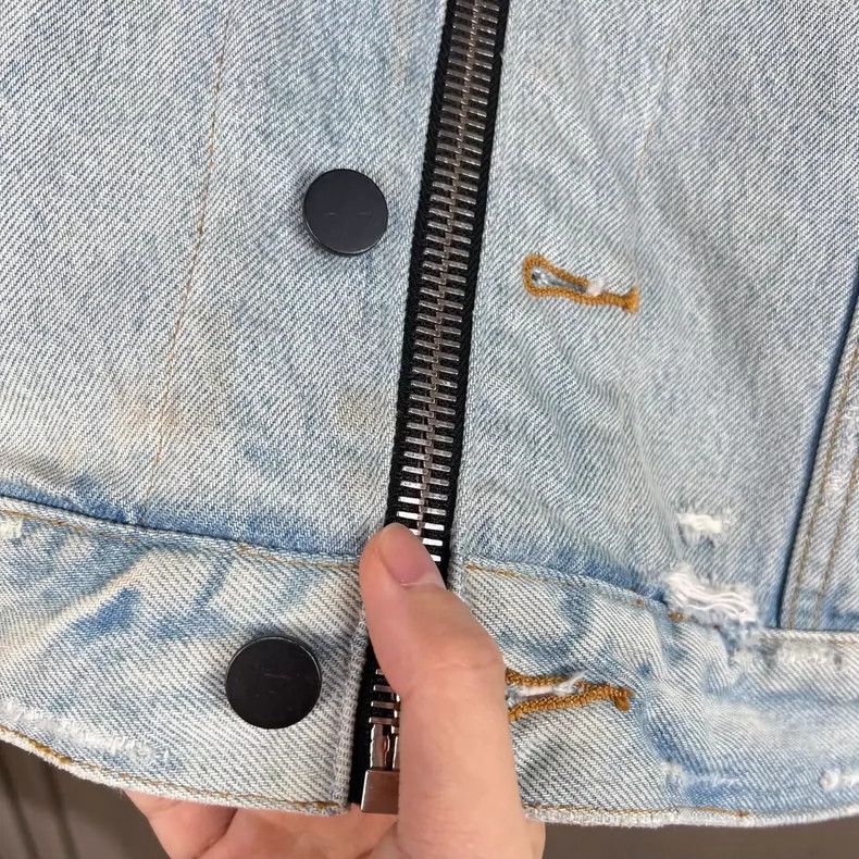 Alexander Wang Alexander Wang Washed Distressed Denim Jacket Size US S / EU 44-46 / 1 - 5 Thumbnail