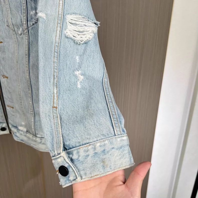Alexander Wang Alexander Wang Washed Distressed Denim Jacket Size US S / EU 44-46 / 1 - 4 Thumbnail
