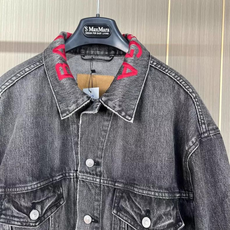 Balenciaga Balenciaga Embroidered Logo Denim Jacket Size US S / EU 44-46 / 1 - 3 Thumbnail