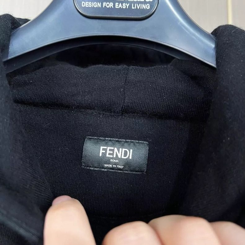 Fendi Fendi Embroidered Logo Wool Hoodie Size US L / EU 52-54 / 3 - 5 Thumbnail