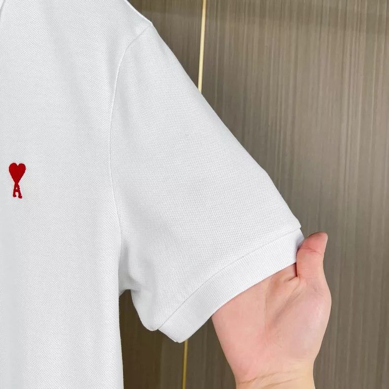 AMI Ami Embroidered Heart Short Sleeve Polo Size US M / EU 48-50 / 2 - 4 Thumbnail