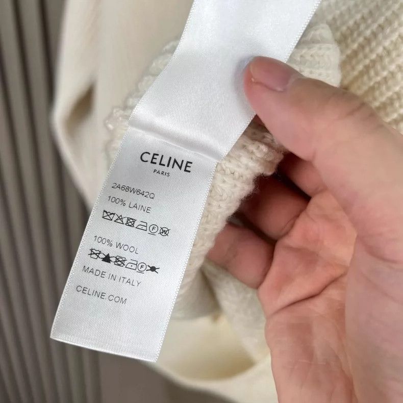 Celine Celine Knitted Sweater with Lettering Size US XL / EU 56 / 4 - 6 Thumbnail