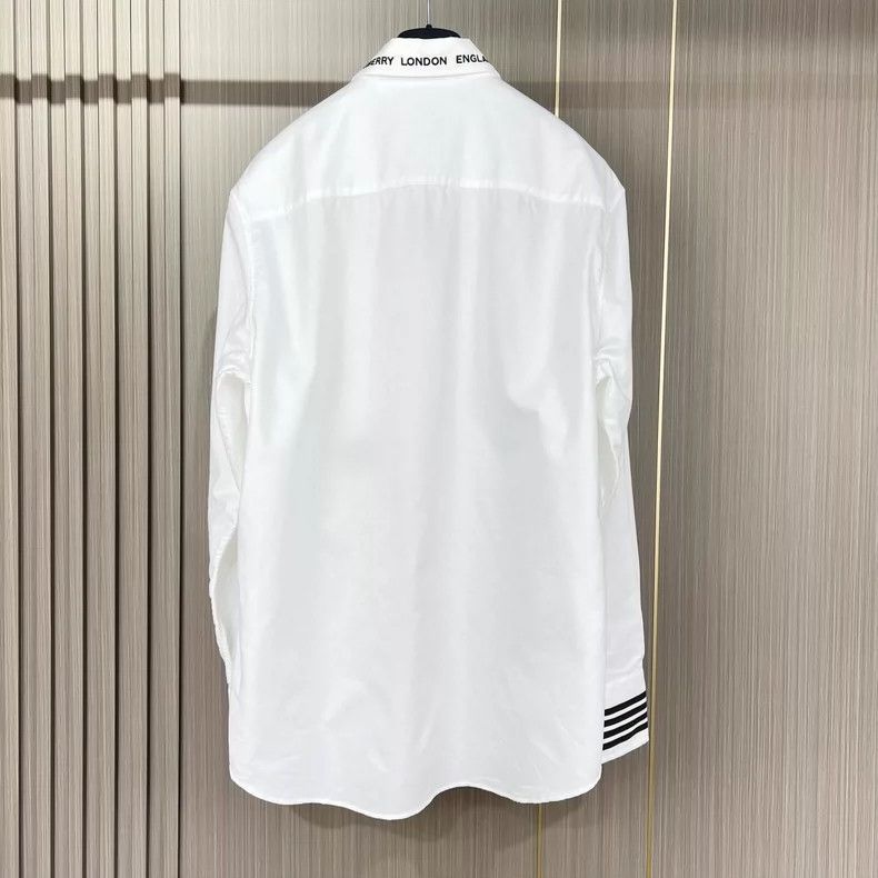 Burberry Burberry Embroidered Striped Long Sleeve Shirt Size US M / EU 48-50 / 2 - 2 Thumbnail