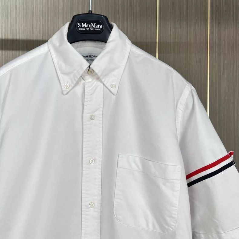 Thom Browne Thom Browne Short Sleeve Shirt with Stripes Size US M / EU 48-50 / 2 - 3 Thumbnail