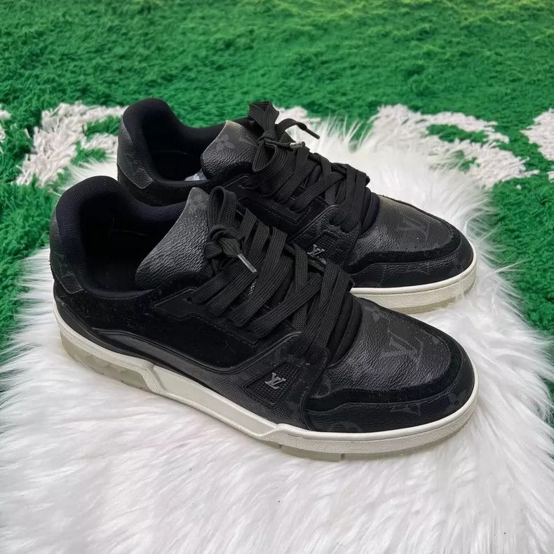 Louis Vuitton Louis Vuitton Black Trainer Sneakers Size 6.5 Size US 6.5 / EU 39-40 - 4 Thumbnail