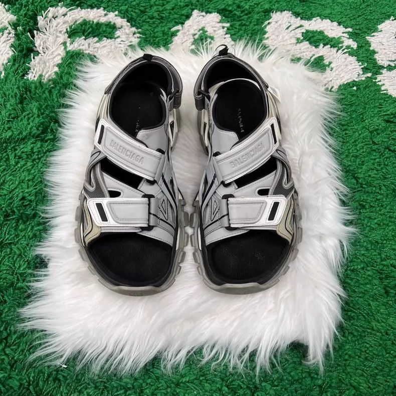 Balenciaga Balenciaga Black Gray Track Sandals Size 42 Size US 9 / EU 42 - 2 Thumbnail