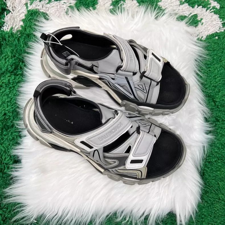 Balenciaga Balenciaga Black Gray Track Sandals Size 42 Size US 9 / EU 42 - 5 Thumbnail